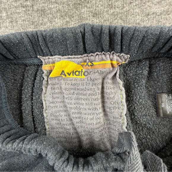 Aviator Nation Sweatpants Rainbow Heart Stitch Charcoal XS Athleisure Comfy - Picture 4 of 12